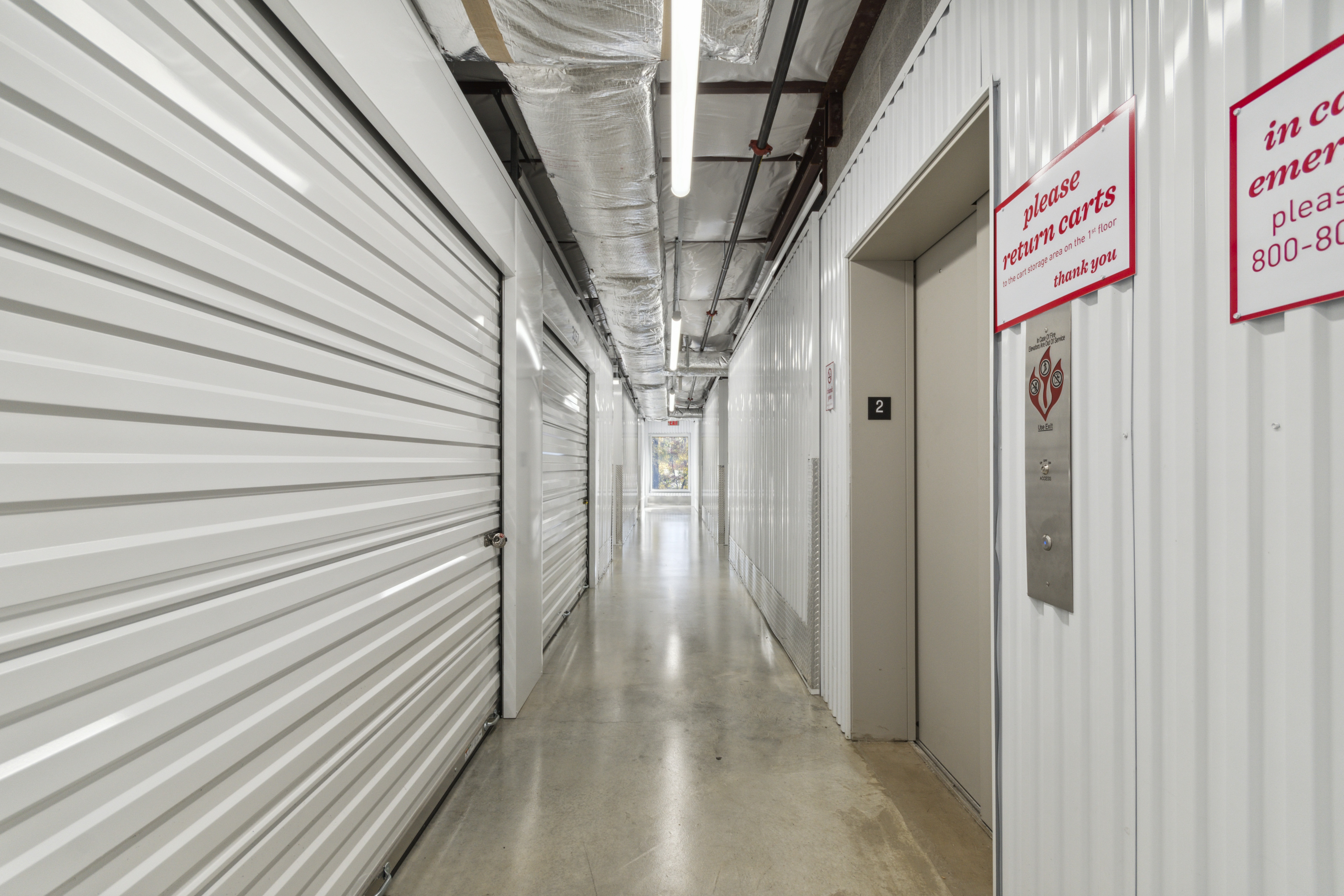storage units & elevator for Perfect self storage in Garnett Valley, PA